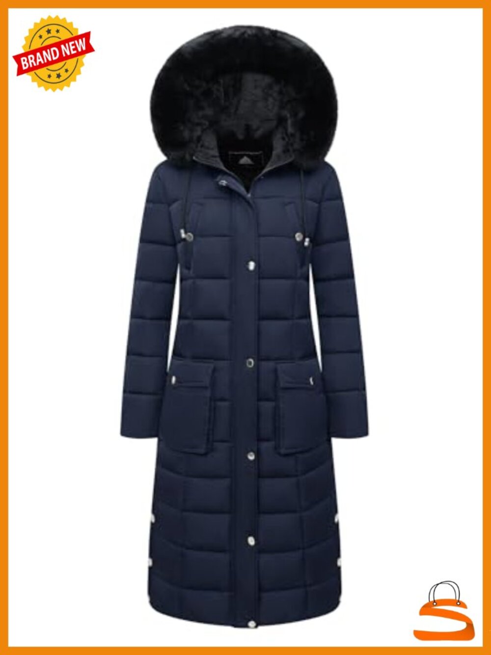 Women's Waterproof Long Down Puffer Jacket Warm Winter Parka